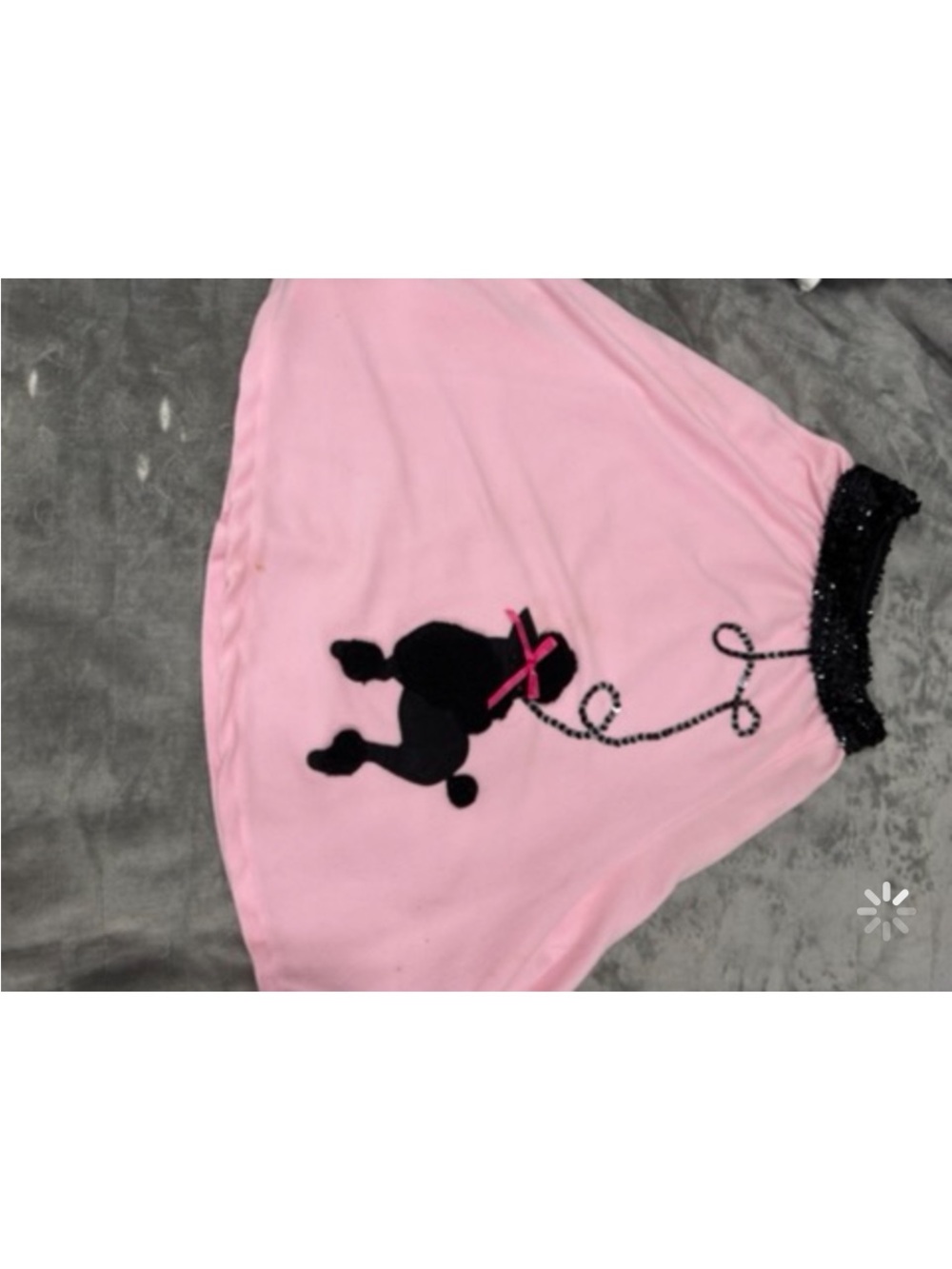 Pink Poodle Skirt with Black Sequin Waistband - Kids Bottoms